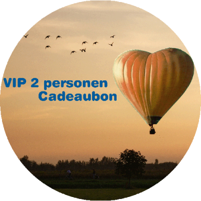 Cadeaubon exclusieve VIP ballonvaart voor 2 personen (Valentijn variant)